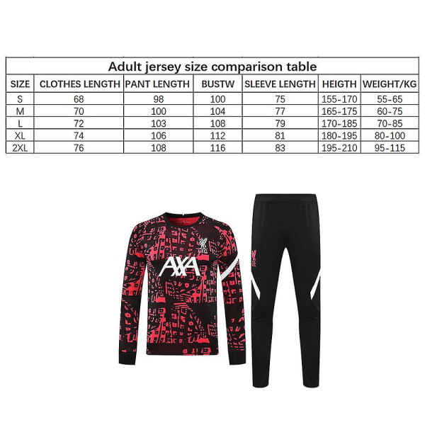 21-22 Liverpool Jersey Fotboll Träningsdräkt Träningsdräkt m