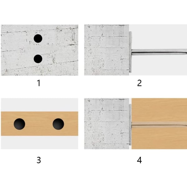 Hyllestøtte, 4 stk, 72 mm