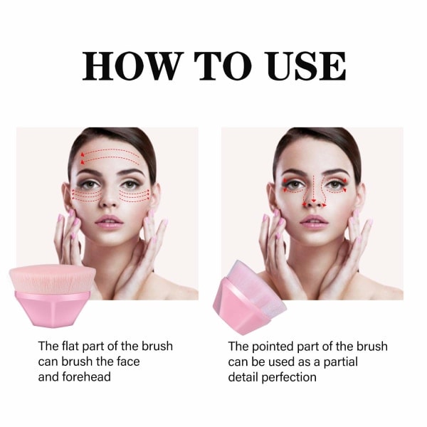 Kronbladsformad foundationborste, foundation makeupborste, lämplig för blandad vätska