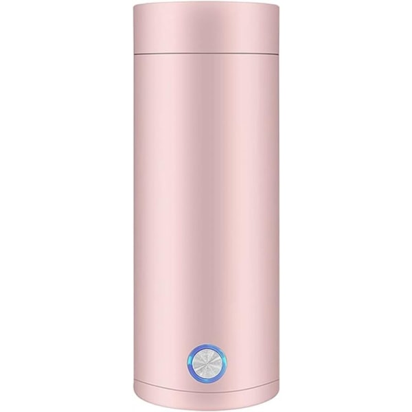 1 x Mini Rejsekedel, 400 ml Lille Kedel i Rustfrit Stål, Pink, 3-i-1 Elektrisk Kop, Velegnet til Te, Mælk og Kaffe