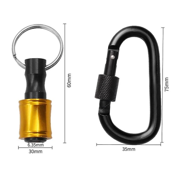 6 delar sexkantskruvmejsel Bitshållare 1/4 tum adapter Snabbbyte Bitshållare Sockel Bit Extension Bar Skruvmejsel med nyckelring