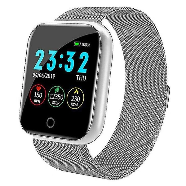 (Sliver) Smart Watch Armbånd Armbånd Puls Blod Steg Monitor Fitness Tracker