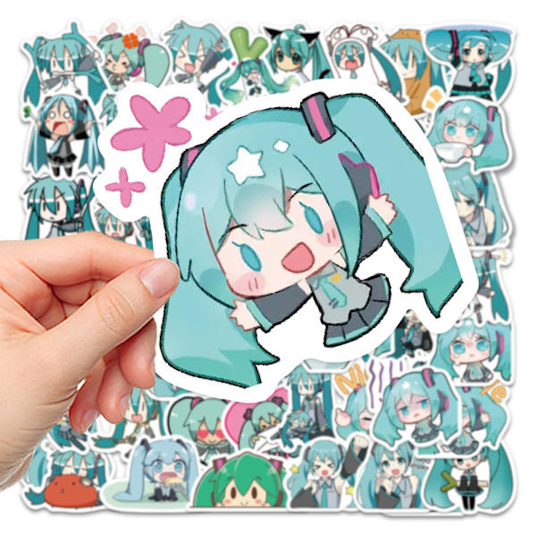65 Chibi-version Hatsune Miku-klistermærker