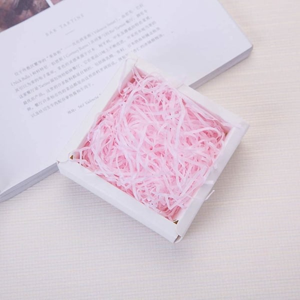 Galaxy Kraft strimlat kraftpapir til forpackning af oplægsholder, festtilbehør, dekoration, rosa, 200 g