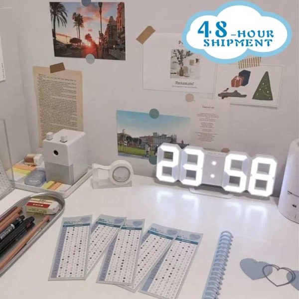 Nordiske Digitale Vekkerklokker Veggklokker Klokker Snooze Bordsklokker Kalender Termometer Elektronisk Klokke Digitale Klokker