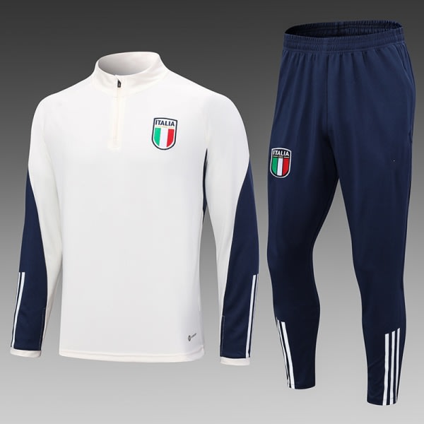 23-24 ny säsong italiensk långärmad trøje træningsdräkt vit 10#