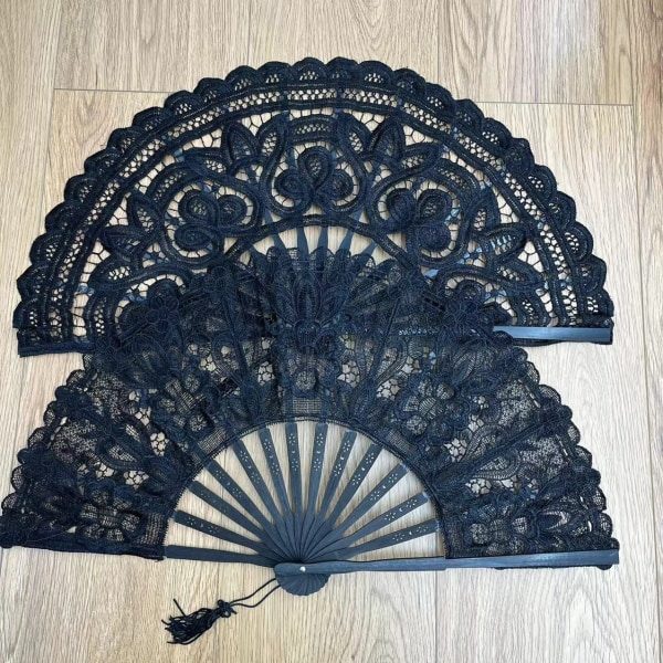 Bryllupsvifte side tråd brodert lilla farge, jute stoff blondert vifte