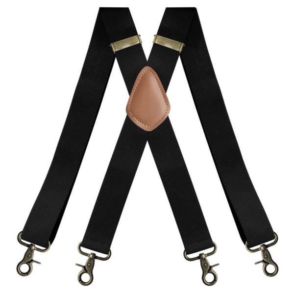 Seler til mænd, 4 kraftige clips, 4 cm brede, elastiske, justerbar længde til kvinders kontor
