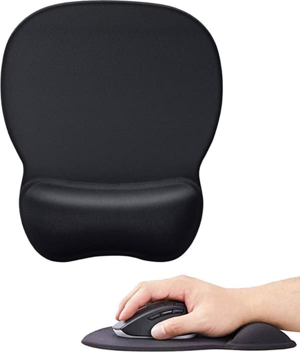 Musemåtte med håndledsstøtte - Ergonomisk musemåtte - Gel musemåtte - Skridsikker - Forebygger træthed i håndleddet - Velegnet til gaming, skole og kontor