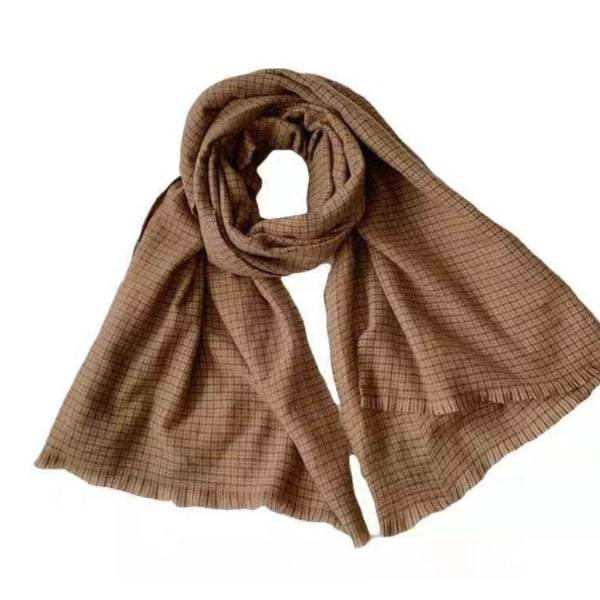 GroupM Vinterkastanje Halsklæde Varm Pled Imitation Cashmere Blød Sjal Förtøkket Halsklæde 200cm
