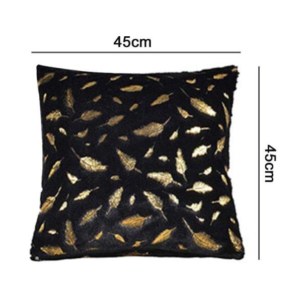 Överkast i plysch, Överkast i guldplysch för soffa soffa Hemma Kontorsinredning, 45 x 45 cm, 2 set, Favson (2 stycken)