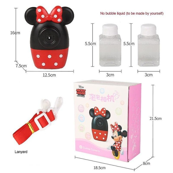 TG Disney Musse Pigg & Minnie Automatisk Bubbelblåsningsmaskin med Belysning, Musik & Utomhus Sommarleksaker