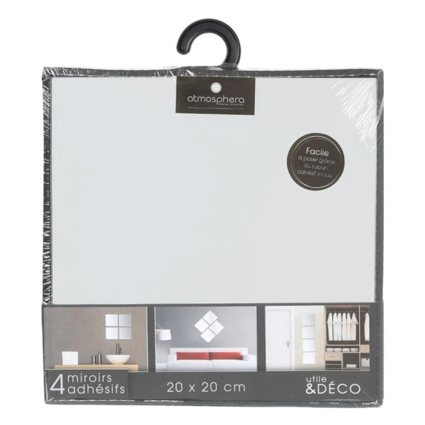 TG 4-pack Självhäftande Speglar Transparent