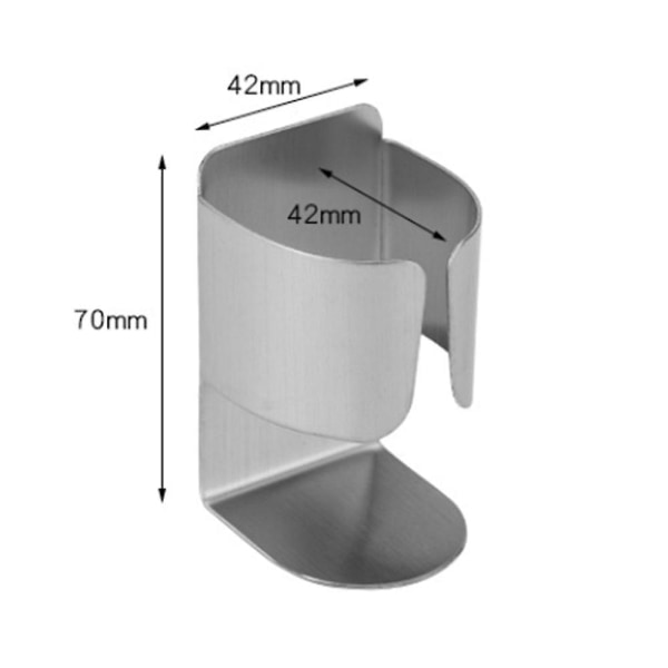 2-pack tandborsthållare i rostfritt stål, ingen borrning, väggmonterad