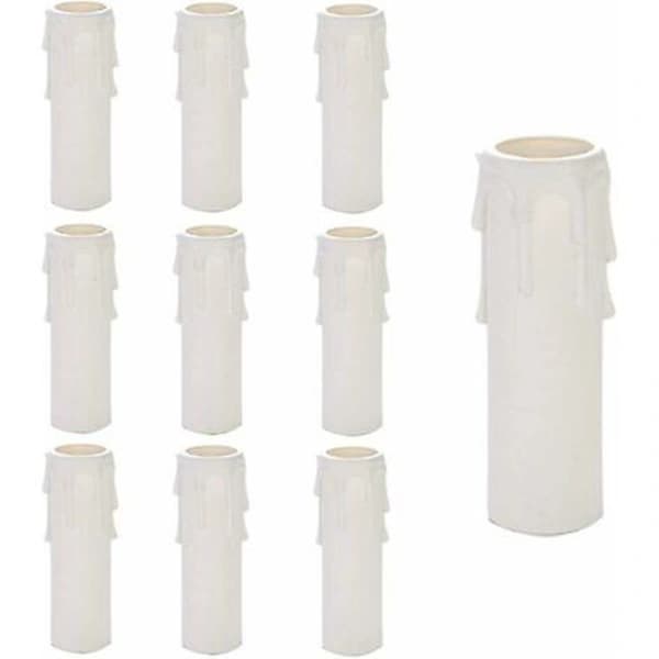 Plastlysekroner, 10 stk lysekrone dråpeformede lys, lysekrone rør, dråpeformede lysrør, lysekrone lysmansjetter, Chande_yux