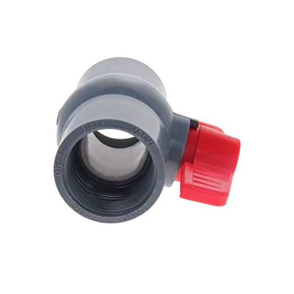 Inline avstängningskulventil i plast 1,57\" OD 40MM 3-pack