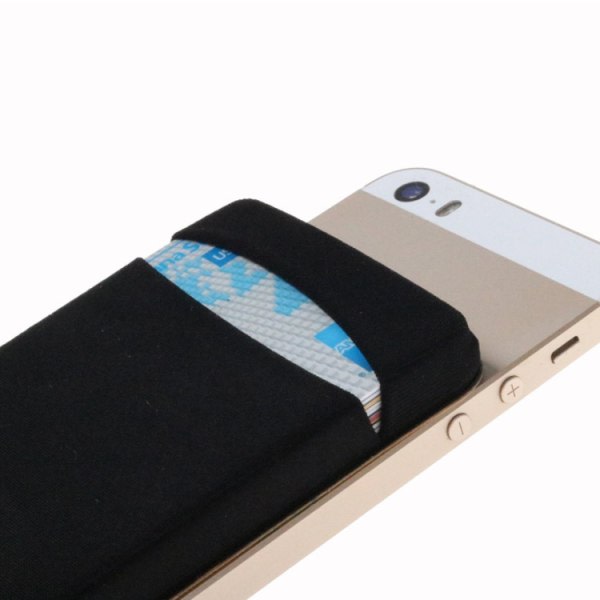 Mobiltelefonficka, selvhäftande korthållare på plånboken