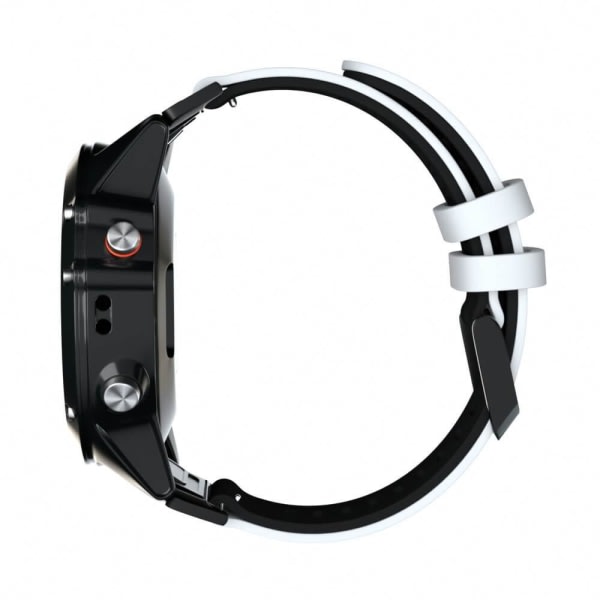 Silikonarmband Hvid & Sort til Garmin Fenix ​​5X/6X Hvid, sort
