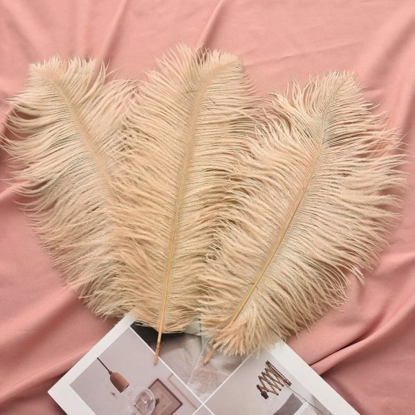 24 stk. 25-30 cm (10-12 tommer) naturlige hvide strudsefjer til