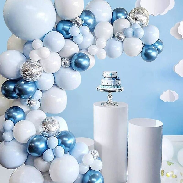 Ornament och dekor blå ballonggirlandbågesats - 104 st S