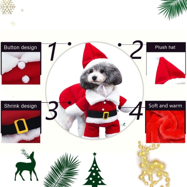 Jultomtedräkt för Hund och Katt, Kläder för Husdjur