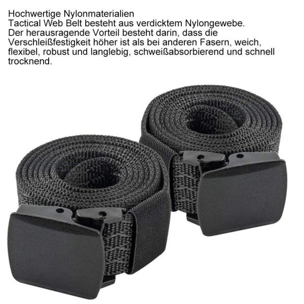 2 nylon män andas taktiska bältesremmar trupper med utomhusvävt bälte utan metallspänne