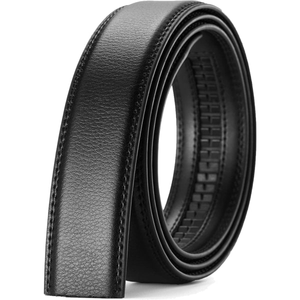 Herrar Läderbälte 35 mm Utan Spänne, Automatisk Spärr Utan Spänne Be