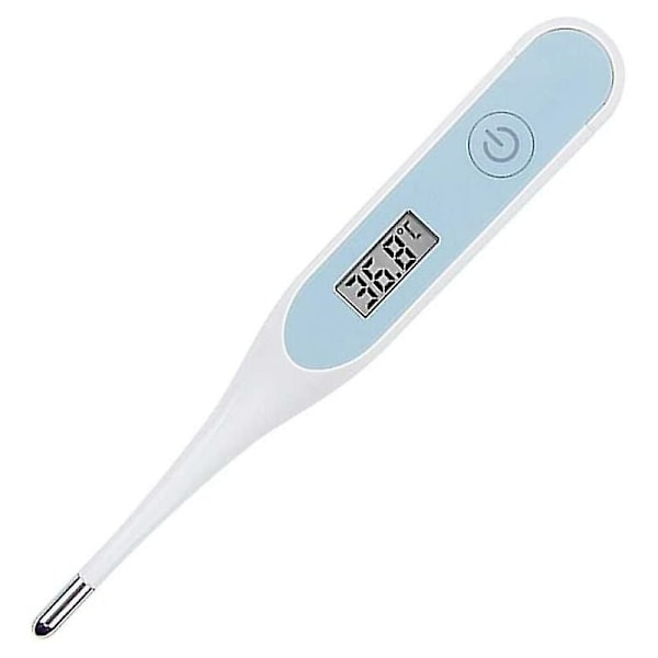 Digital Basaltermometer för PC, elektronisk termometer, snabb avläsning 20 sekunder, snabbtesttermometer för spädbarn och vuxna (Blå)