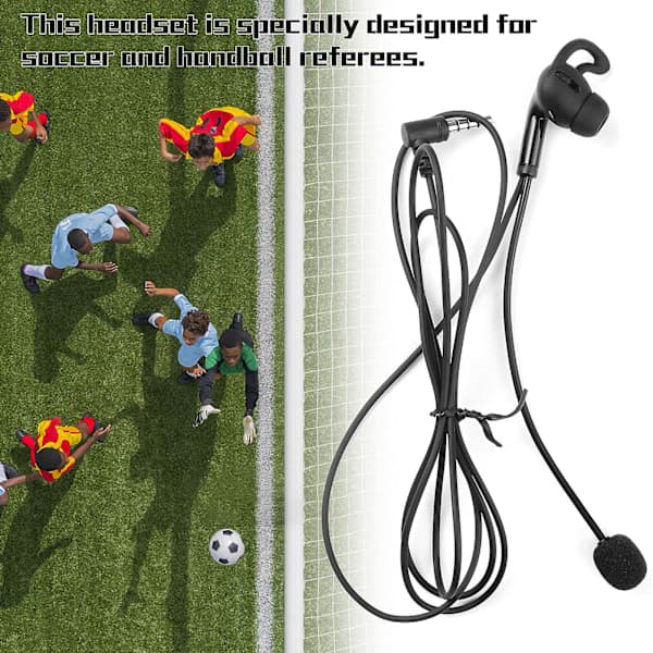 Ejeas Domarheadset, In-Ear Hörlurar med Mikrofon Ersättning för V6 Pro/ V6c/ V4 Plus/ V4c Plus/ FBIM Intercom_yux