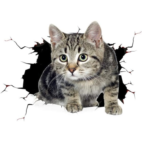 Søt katt bilklistremerke 3D bilripeskader Søt bilklistremerke C