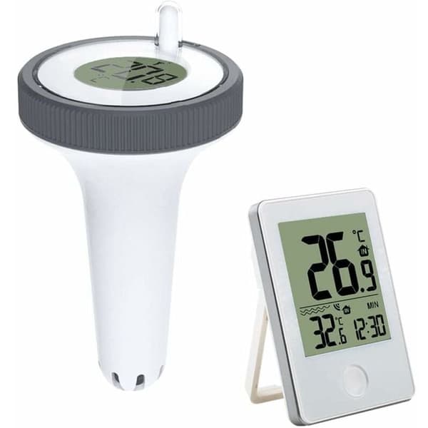 Elektronisk vandtemperaturtermometer med digital modtager, LCD-display til akvarium/spa/fiskedam NPTERBL..DEBUNS