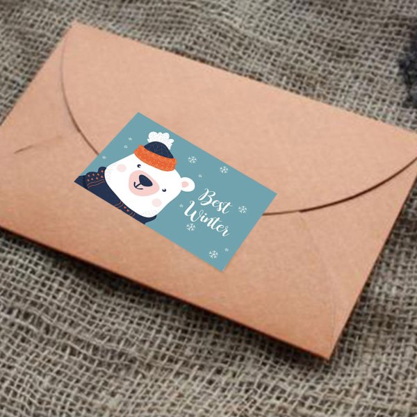 6 opsætningar julhälsningskort kuvert Xmas Holiday meddelande inbjudningskort null - 575
