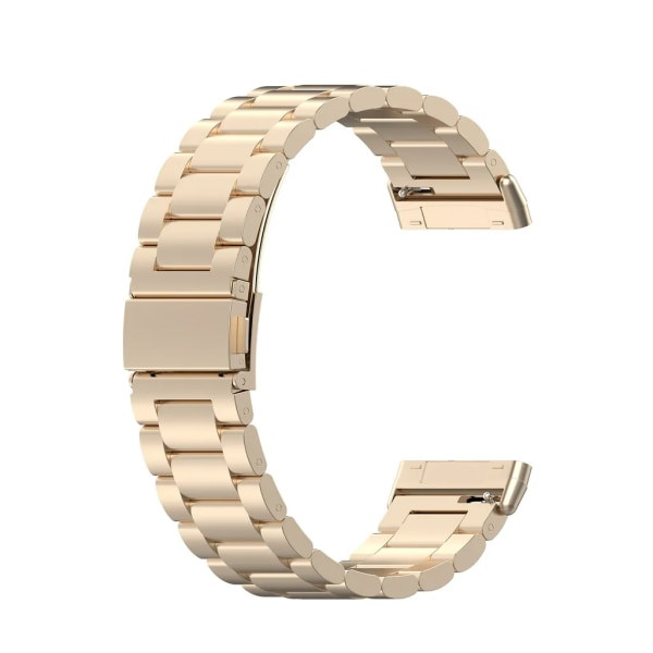 Ur i rustfritt stål med tre perler for Fitbit Versa 4/Sense 2/Versa 3/Sense (champagnefarge) beige
