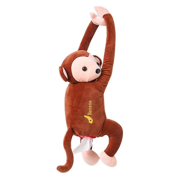 Plush Pipi Monkey Toy Style Anime Vevduksholder Vevduksboks for bil hjemme bad