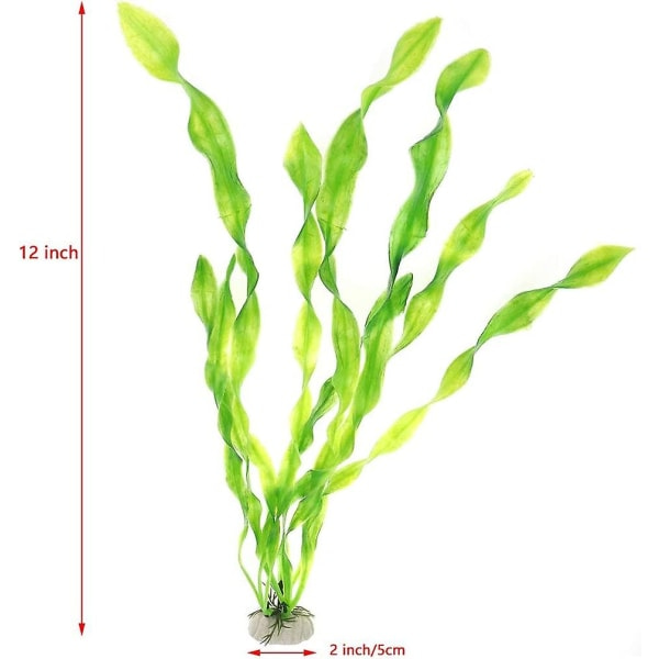10 stk kunstig tangdekor, simulering av plasttang vannplanter tanggress som brukes for husholdnings- og kontorakvarium, 12 tommer