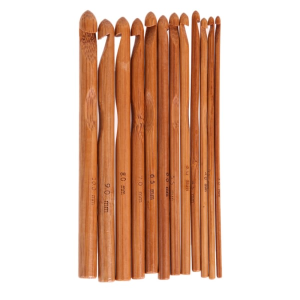 Virknålar er gjorda af højeste kvalitet bambu multicolor en one size