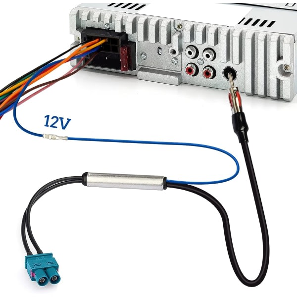 TG Signalforstærker Radioantenne Bilstereo FM AM Adapter Kabel Fak