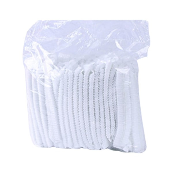 TG 100 st/påse Sterila Hattar Elastiska Anti-halk Engångs Stretch Dammtät Engångs Non-woven Tyg Hörnhatt Vit