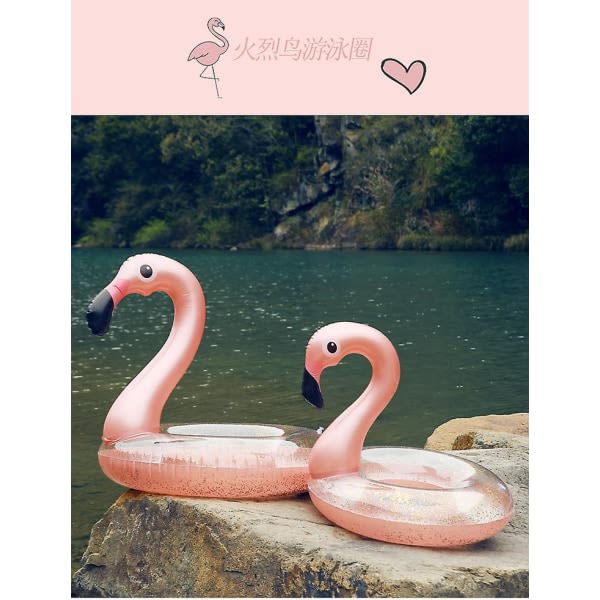 Flamingo Unicorn Badring för Småbarn med Bubbelbotten
