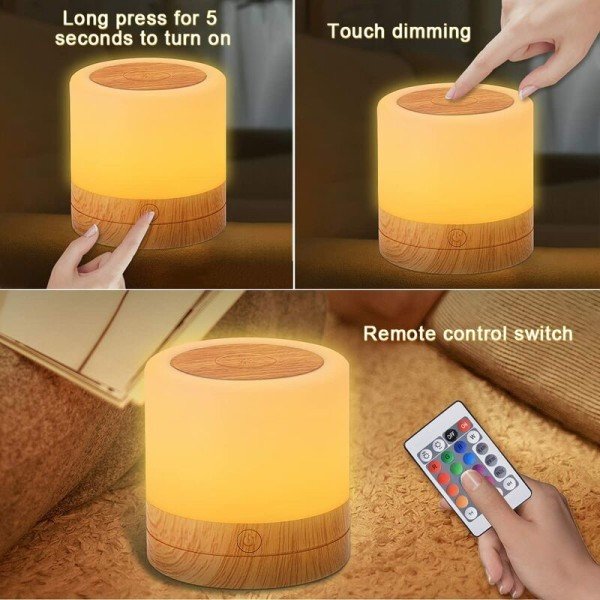 Galaxy Berøringsfølsom dimbar LED nattlampe - Nattlys med timer - RGB fargeendring - Soverom, stue, campingbordlampe