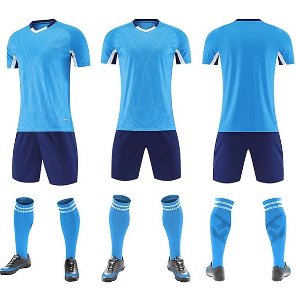 Nya Barn Fotbollströjor Vuxen Fotbollsuniformer Kit Herr Barn Futbol Träningsdräkt Löpsport Tröjor Sæt 2XL Röd(59083)