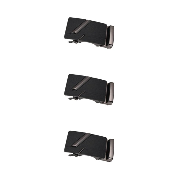 1/2/3/5 Herrar Solid Automatisk Spänne Ratchet Läder Metallbälte 3-pack