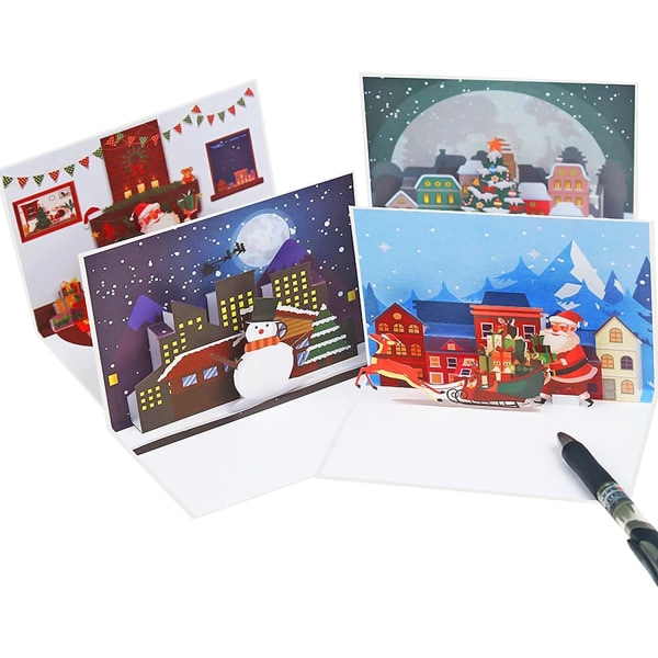 Galaxy 4 ST 3D herlig julekort, popup-kort for semesterpaper for barnfamilie