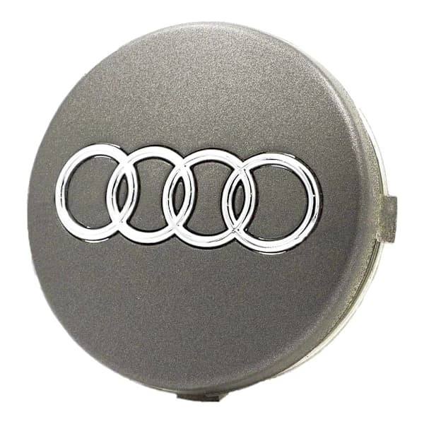 4-pak - Audi Centerkapsler / Hjulkapsler Emblem - B 58 Sølv 60 mm_yux 58 Silver 60 mm