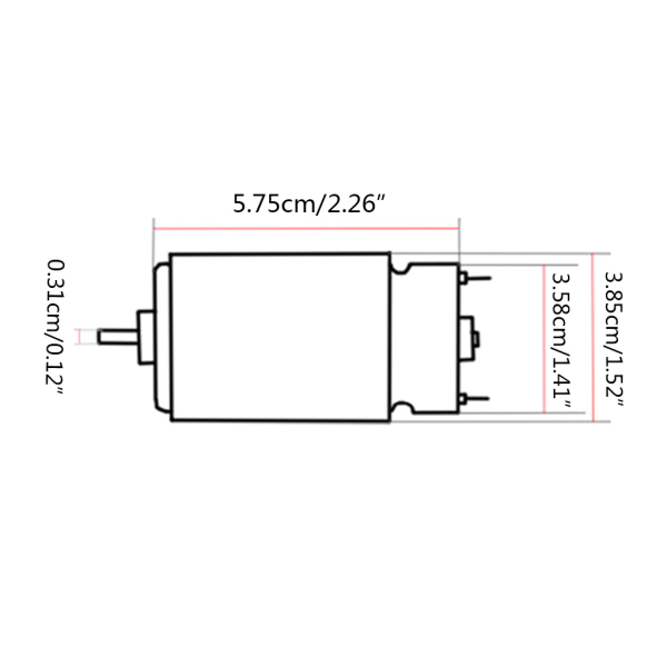 RS550 13 tänder 12V/18V/21V/25V Elmotor med hög vridmomentreducering Excentrisk utgående axel Mikrohastighetsreducerande motor 25V