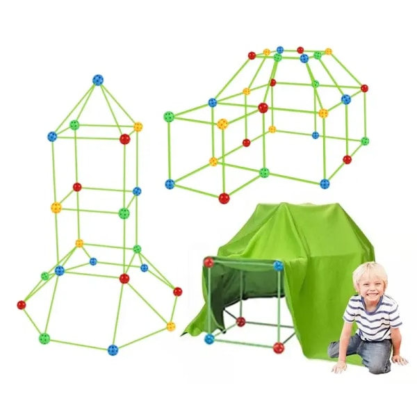 Högkvalitativ DIY Byggtält Leksak Fort Building Kit för barn inomhus Set