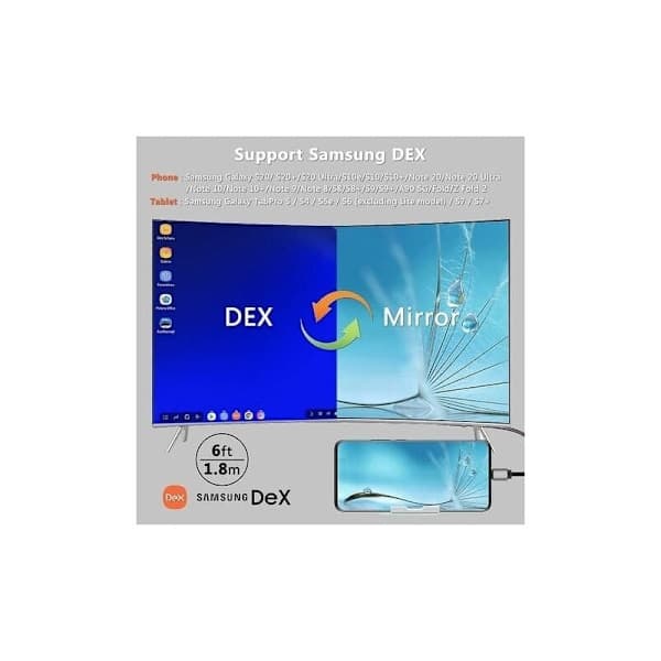 USB C til HDMI 4K Adapter, Benfei Thunderbolt 3 til HDMI [Aluminiumskal og Nylonkabel]_yux