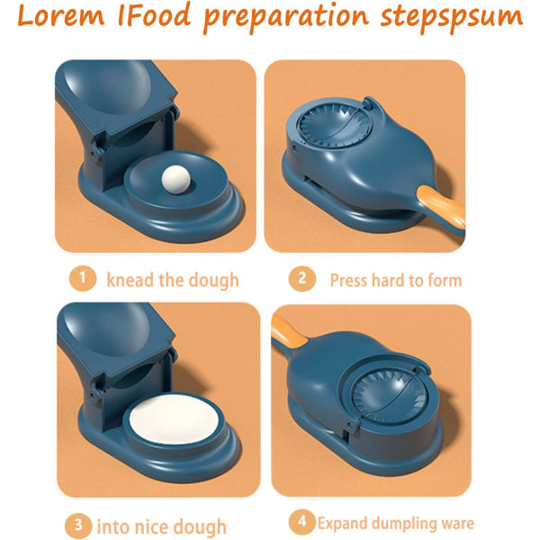 (Blå) 2-i-1 form, köksmaskin för att göra ravioli, d