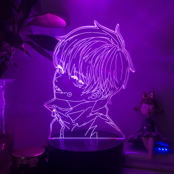 Anime Spell Fighting Gojo Satoru 3D LED-nattslys