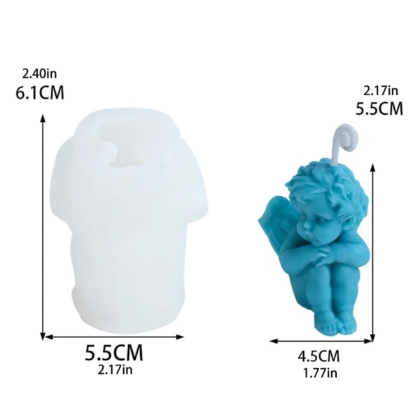 Barbie 5 stk. Forme DIY Lys Silikon Form Lysform Engelform Sæbeform Håndlavede forme